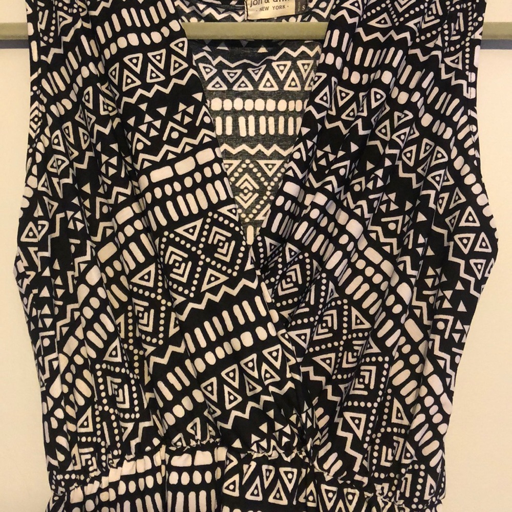 Black and white romper